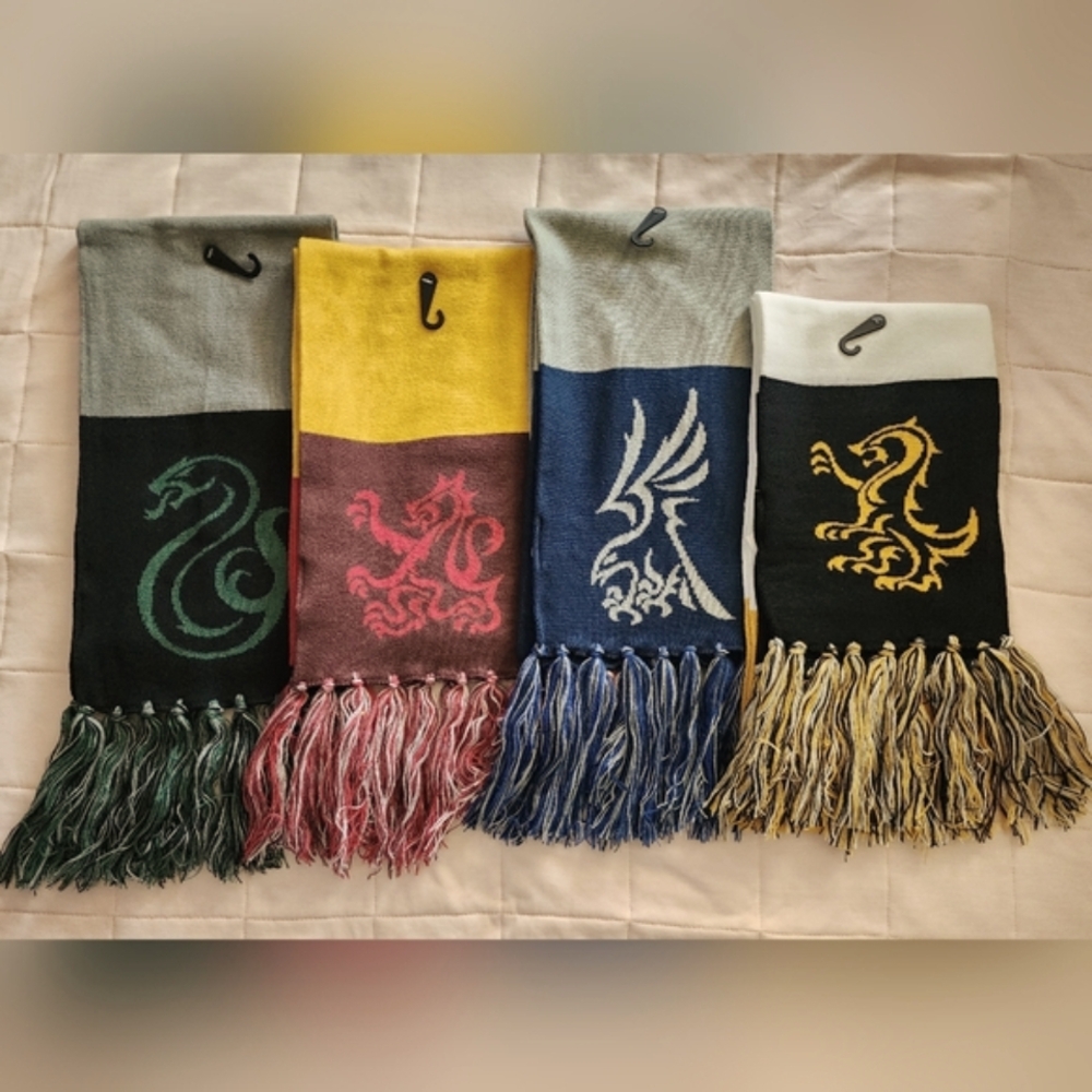 Universal Studios Exclusive Harry Potter House Scarves. All 4 House Set!